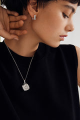 Smiley Silver Energy Locket Necklace