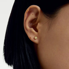 Smiley Charm Gold Earrings