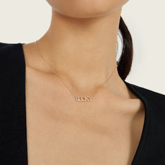 Moment Nameplate Personalized Letter Necklace