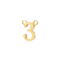 Moment 18K Gold Number Charm