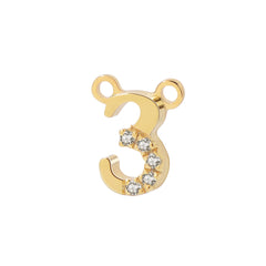 Moment 18K Diamond Number Charm