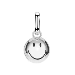 Smiley Silver Bell Charm Holder Pendant