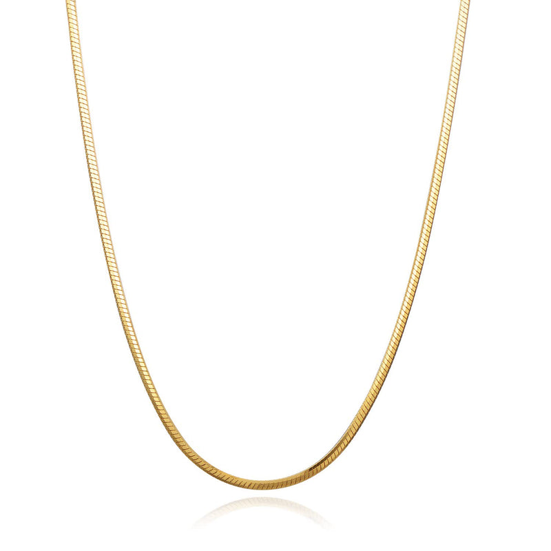 Tattoo- Square Snake Chain Silver Gold Vermeil