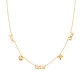 Smiley 9K Gold Custom Name Necklace