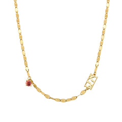 Shine Garnet Gemstone Gold Chain Necklace