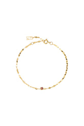 Shine Garnet Gemstone Gold Bracelet