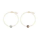 Ryuji Smiley 14K Gold Reversible Mother-of-Pearl Pendant Bracelet