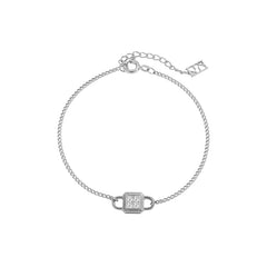 Unlock Platinum Diamond Lock Bracelet