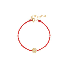 Smiley 14K Gold Pavé Diamond Rope Bracelet