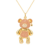 Teddy 18K Gold Diamond Opening Bear Necklace