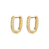 Essential 14K Micro-Pavé Diamond Hoop Earrings