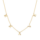 Moment 18K Diamond Personalise Letters Necklace(Brand Font)