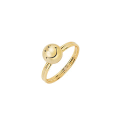 Smiley Gold Vermeil Ball Ring