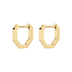 Essential 14K Octagon Huggie Earrings