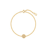 Smiley 14K Gold Pavé Diamond Bracelet