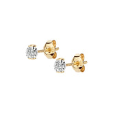Essential 14K Solo Diamond Stud Earrings