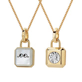 Lokki Gold Mother-of-Pearl Diamond Necklace
