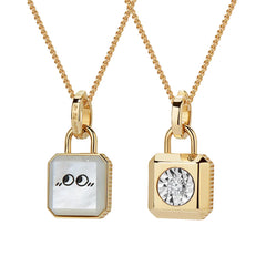 Lokki Gold Mother-of-Pearl Diamond Necklace