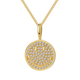 Smiley 18K Diamond Engravable Necklace