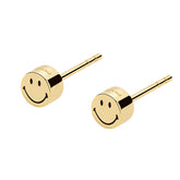 Smiley Charm Gold Earrings