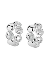 Smiley Silver Flower Earrings