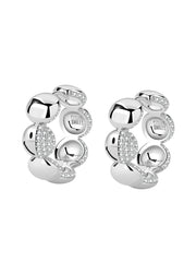 Smiley Silver Flower Earrings