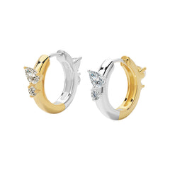 Essential Silver Dual-Tone Teardrop Earring