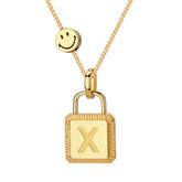 Unlock Gold Smiley Bead Personalized Necklace