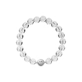 Smiley Silver Crystal Beaded Bracelet
