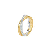 Unlock Marks Two-Tone Interlocking Ring