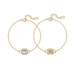 Lokki Gold Mother-of-Pearl Diamond Bracelet