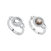 Ryuji Smiley Sterling Silver Reversible Mother-of-Pearl Halo Ring