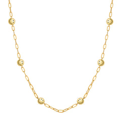 Smiley Companion Gold Necklace