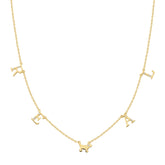 Moment 18K Diamond Dog Personalise Letters Necklace