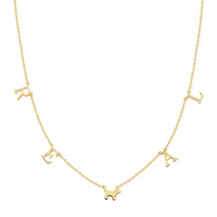 Moment 18K Diamond Dog Personalise Letters Necklace
