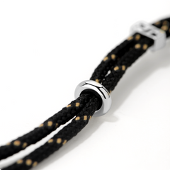 Ryuji Smiley Silver Double-Faces Colourflex String Bracelet