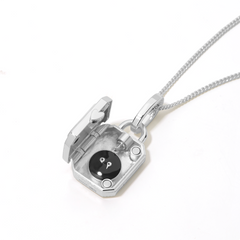 Ryuji Smiley Silver Double-Faces Energy Locket Necklace