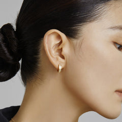 Unlock Marks 18K Stripe Gold Earring