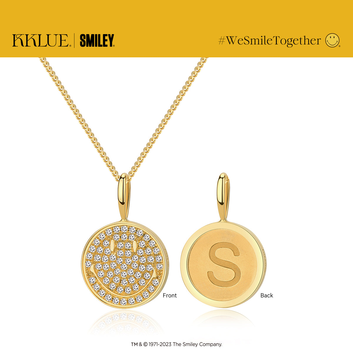 KKLUExSMILEY® Smiley Personalized Diamond Necklace