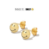 Smiley® K Gold Hollow Half-Bead Stud Earring