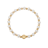 Smiley Gold Vermeil Pearl Bracelet