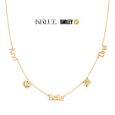 Smiley 9K Gold Custom Name Necklace