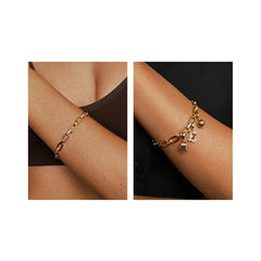 Essential Gold Vermeil Paperclip Chain T-Bar Bracelet