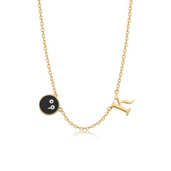Moment 18K RyujixSmiley Special Edition Personalise Letter Gold Necklace