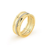 Unlock Marks 18K U-shape Diamond Gold Signature Ring