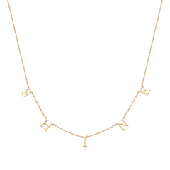 Moment 18K Personalise Letters Necklace(Brand Font)