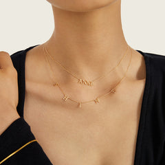 Moment 18K Personalise Letters Necklace(Brand Font)