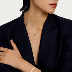 Unlock 18K Lock Personalized Gold Necklace