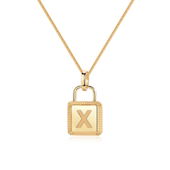 Unlock 18K Lock Personalized Gold Necklace