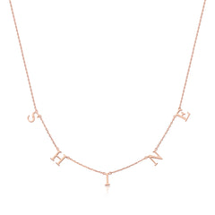 Moment 18K Personalise Letters Necklace(Brand Font)